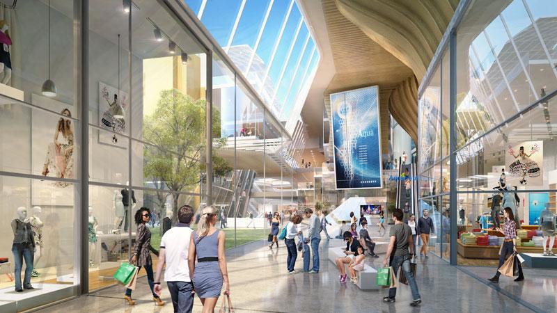 frederic borel architecte - Aquaboulevard parvis square atrium